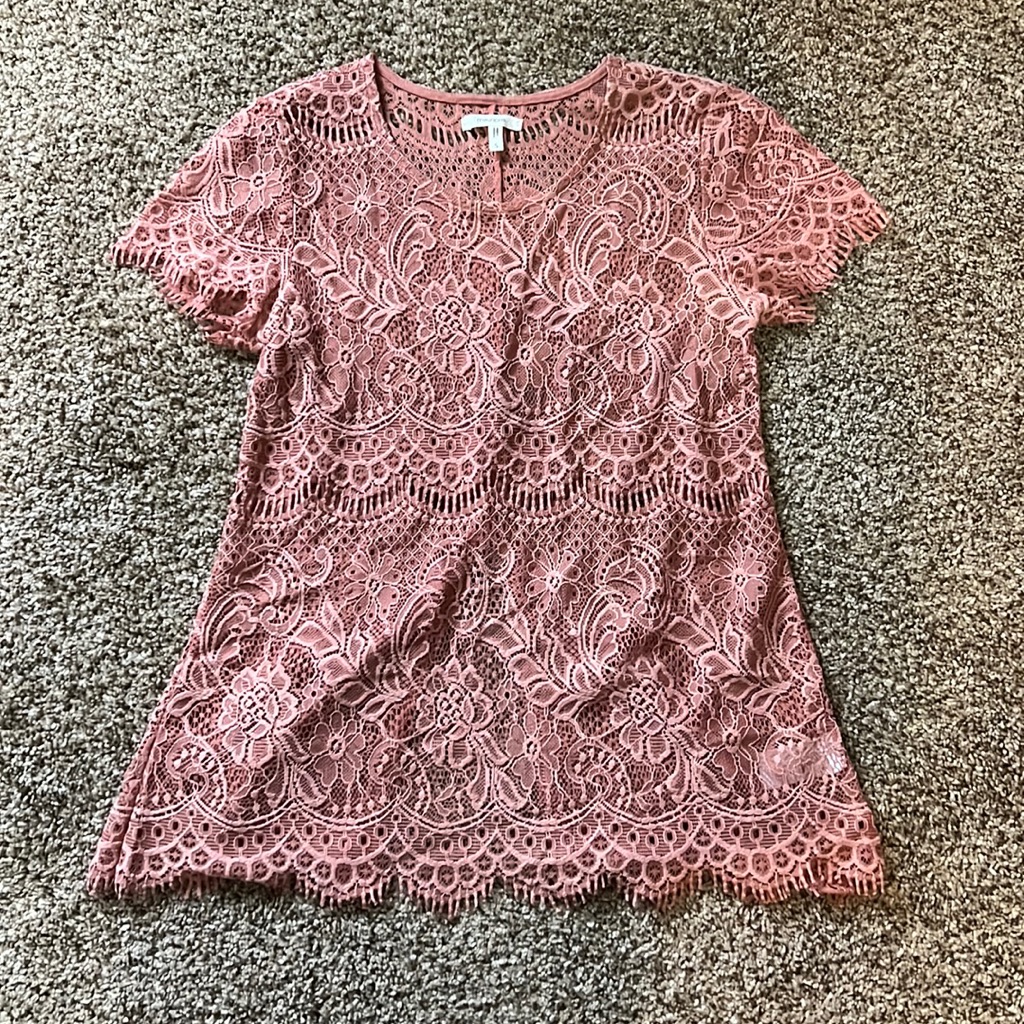 Lace Split Back Top